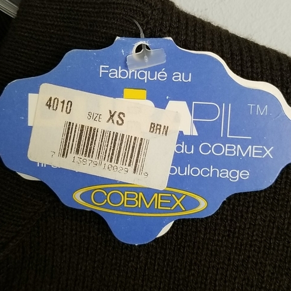 COBMEX Brown Zip Sweater Jacket XS - Picture 5 of 8